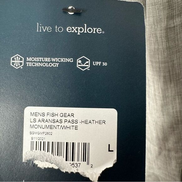 Magellan gray button down shirt size large - Picture 3 of 5